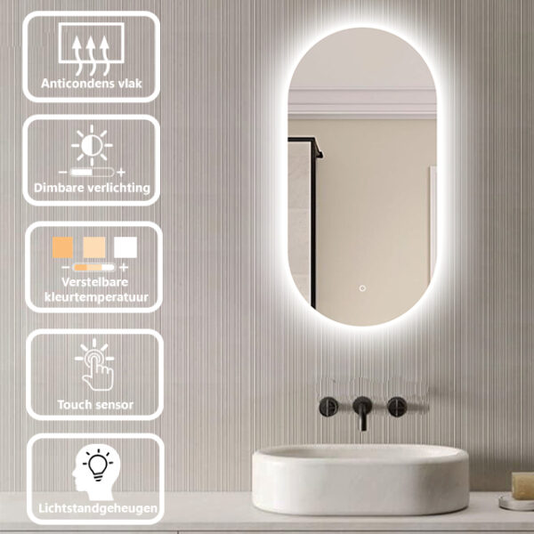 Badkamerspiegel Fiona 40×80 v2