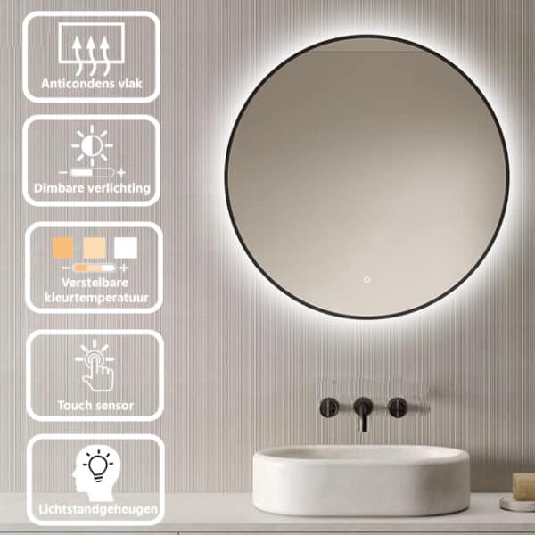 Badkamerspiegel Ilona 80×80 v2