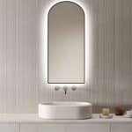 Badkamerspiegel Marrakech 45×100, met zwarte lijst v3, product afbeelding