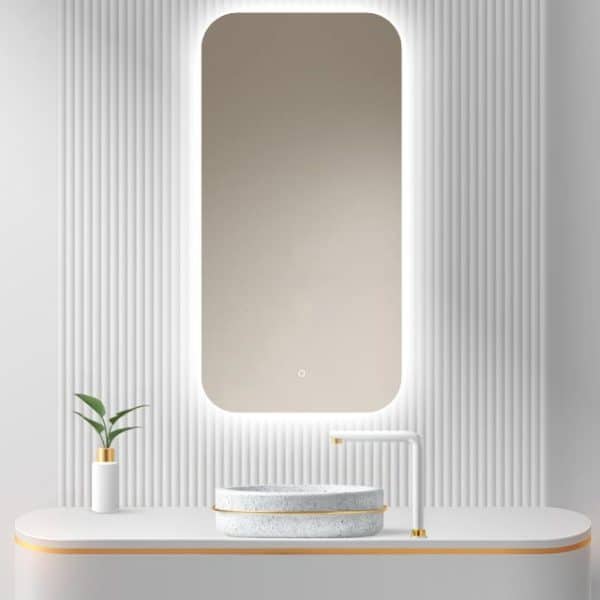 Badkamerspiegel moderna 50x100, v3 witte achtergrond