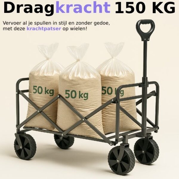 Bolderkar Venec zwart - draagvermogen 150kg_ detail (1)