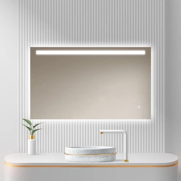 Badkamerspiegel Ambi led 100x60, v3 witte achtergrond