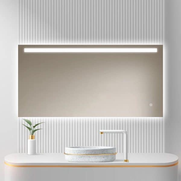 Badkamerspiegel Ambi led 120x60, v3 witte achtergrond