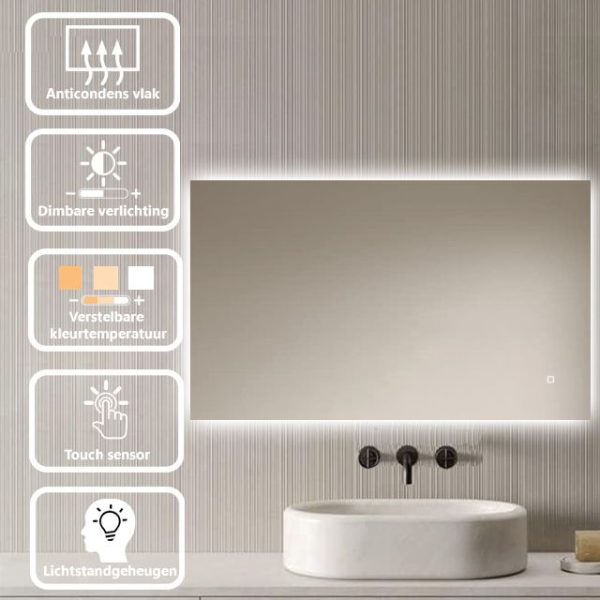 Badkamerspiegel Livorno 100x60, v3 product specs