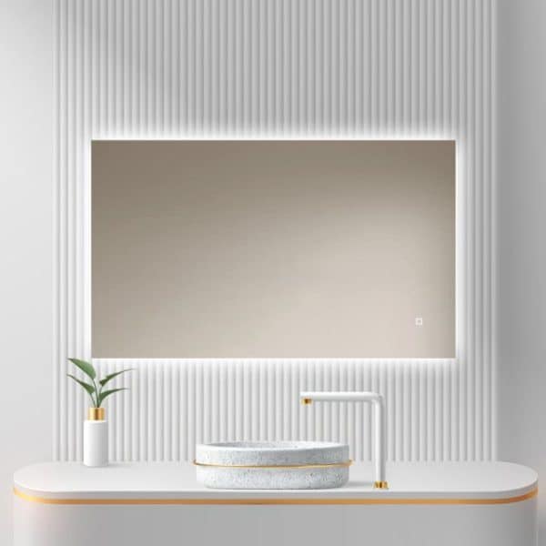 Badkamerspiegel Livorno 100x60, v3 witte badkamer