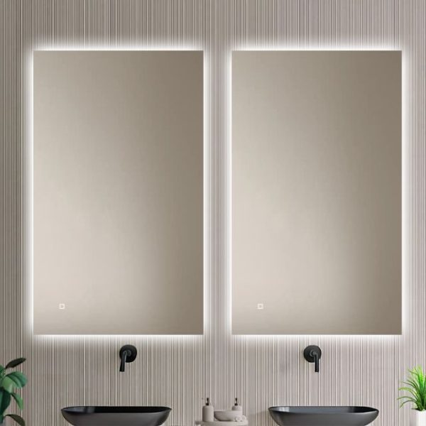 Badkamerspiegel Livorno 100×60, verticaal 2 naast elkaar