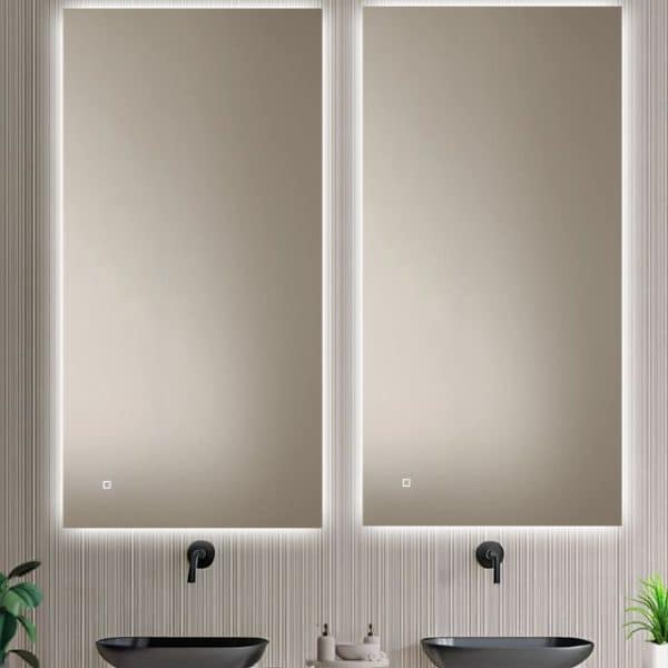 Badkamerspiegel Livorno 120×60, verticaal 2 naast elkaar