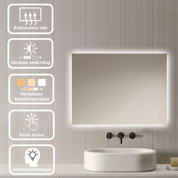 Badkamerspiegel Livorno 80x60 v3, product specs