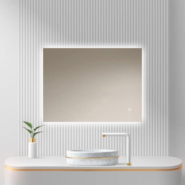 Badkamerspiegel Livorno 80x60 v3, witte badkamer