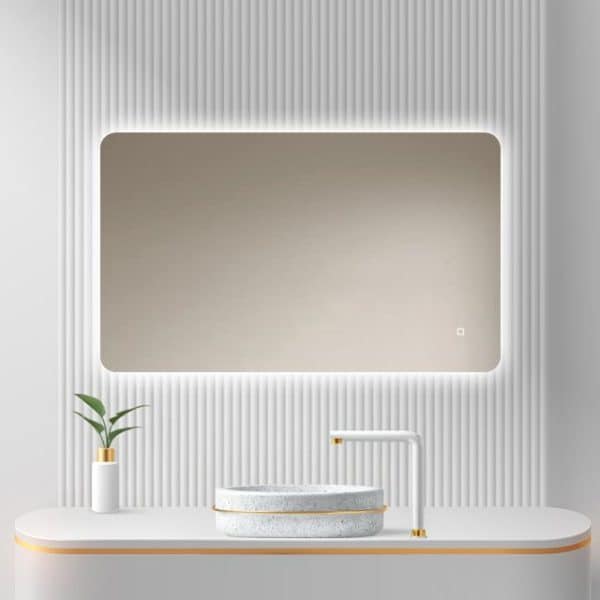 Badkamerspiegel Malaga 100x60, v3 witte badkamer