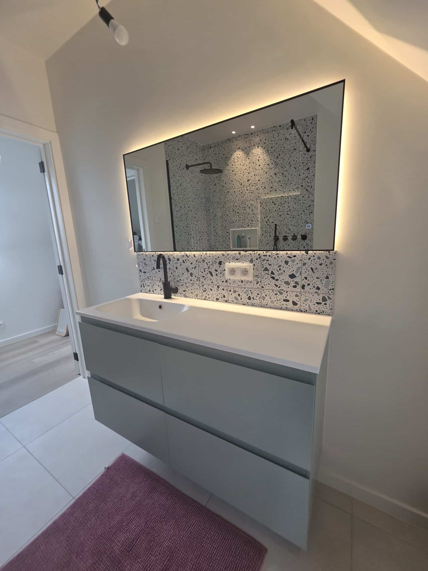 Badkamerspiegel Sorento 120 klant impressie