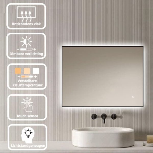 Badkamerspiegel Sorento 80x60, v3 prod specs