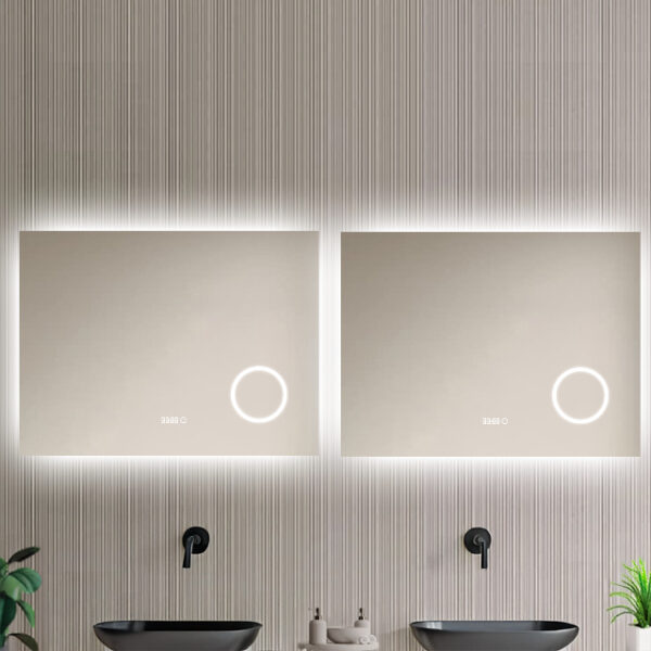 Badkamerspiegel Lorina 80x60cm 2 naast elkaar