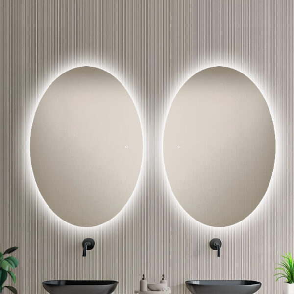 Badkamerspiegel Rondo 100x70cm Dubbele spiegel