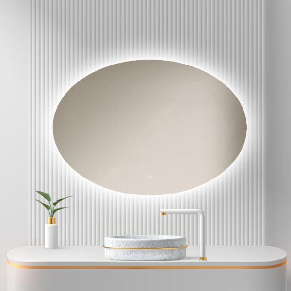 Badkamerspiegel Rondo 100x70cm witte badkamer