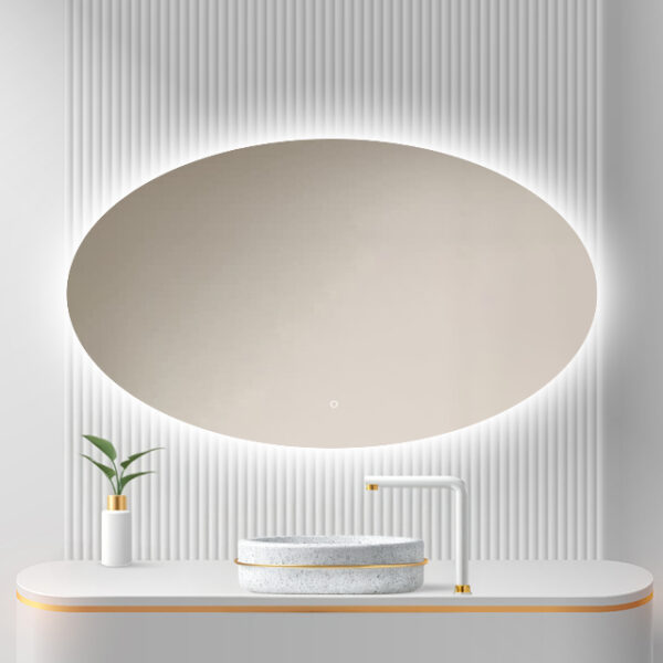 Badkamerspiegel Rondo 120x70cm witte badkamer