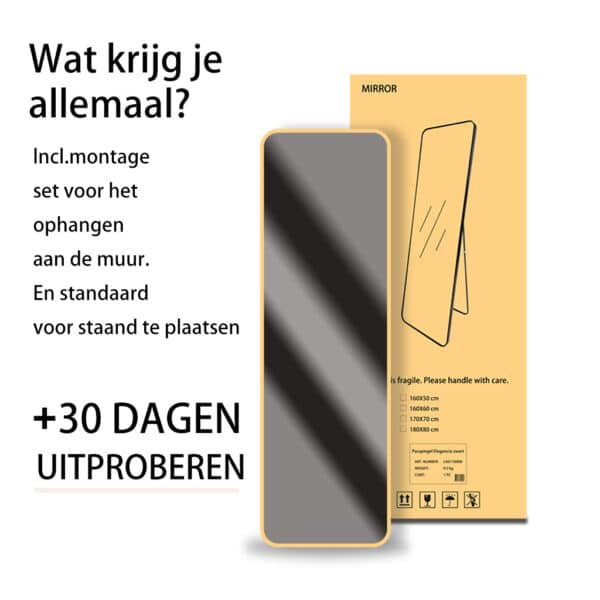 Passpiegel Elegancia goud, in de doos