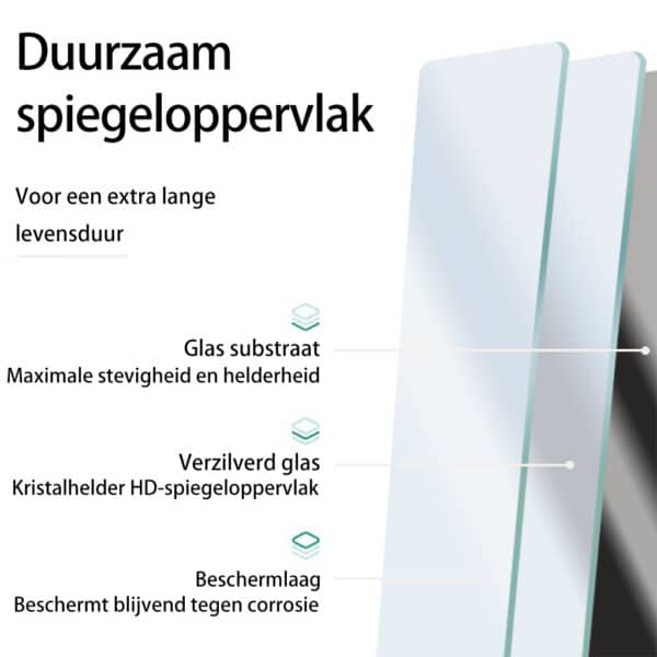 Passpiegel Elegancia goud,duurzam spiegeloppervlakte
