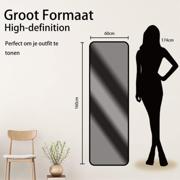 Passpiegel Elegancia zwart, afmetingen