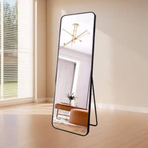 Passpiegel Elegancia zwart, product afbeelding