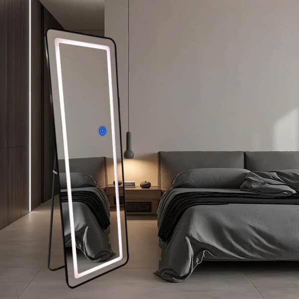 Passpiegel Ilumina zwart, product afbeelding