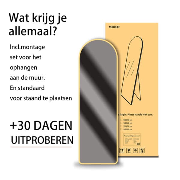 Passpiegel Luxora goud , in de doos