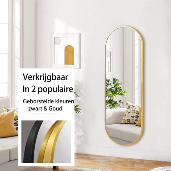 Passpiegel Ovalo goud, 2 kleuren