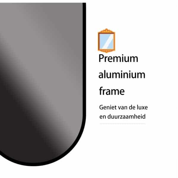 Passpiegel Ovalo zwart frame