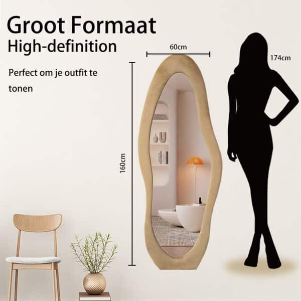 Passpiegel Velanto taupe afmetingen